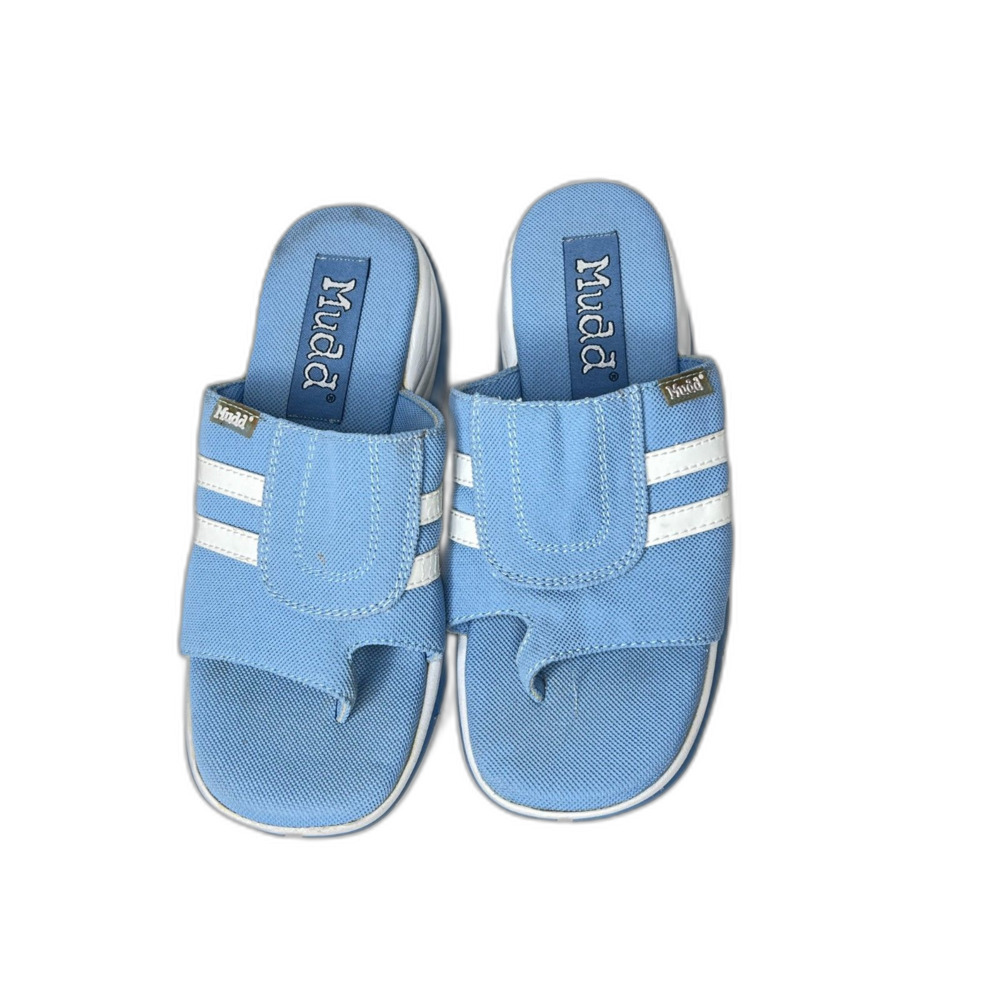 Mudd Vintage Women's Mules Y2K suede light blue platforms classic 90' 8M. - Picture 6 of 10
